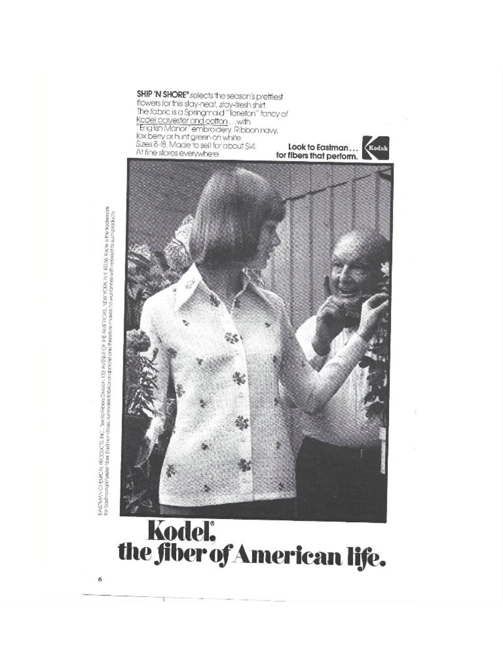 Print Ad Ship N Shore Blouse English Manor Embroidery Vintage 1973 Fashion AD